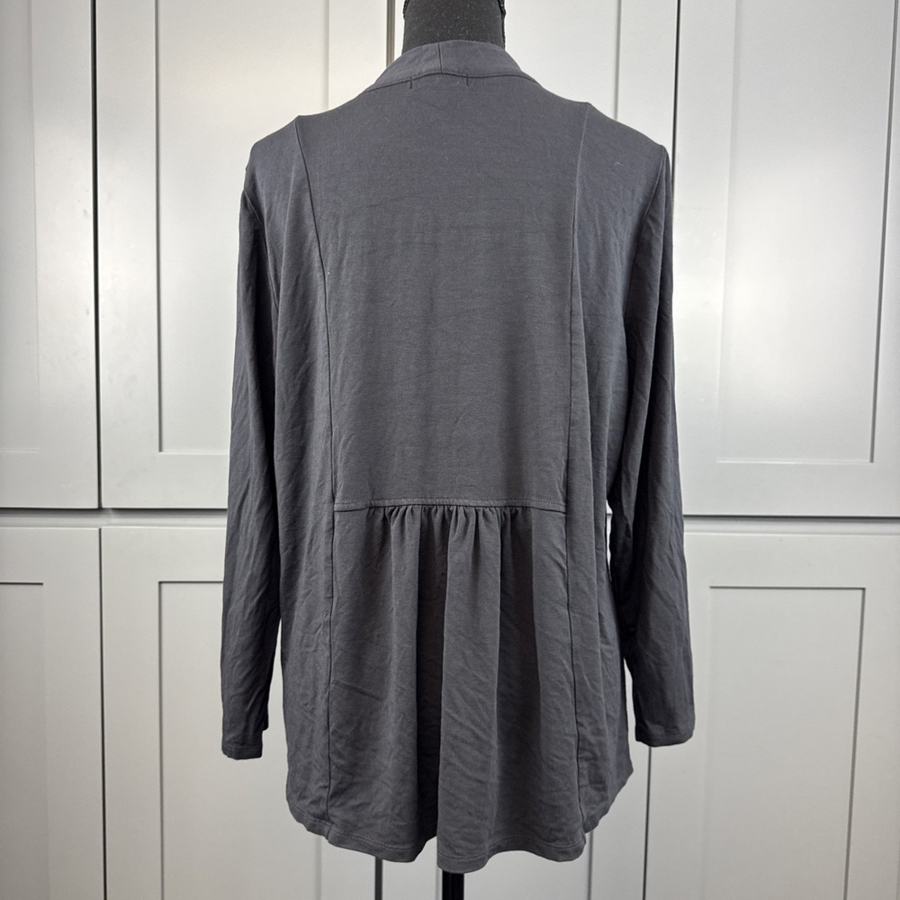 Habitat clothes to live in Cardigan Sweater Womens Large Black Lagenlook lounge